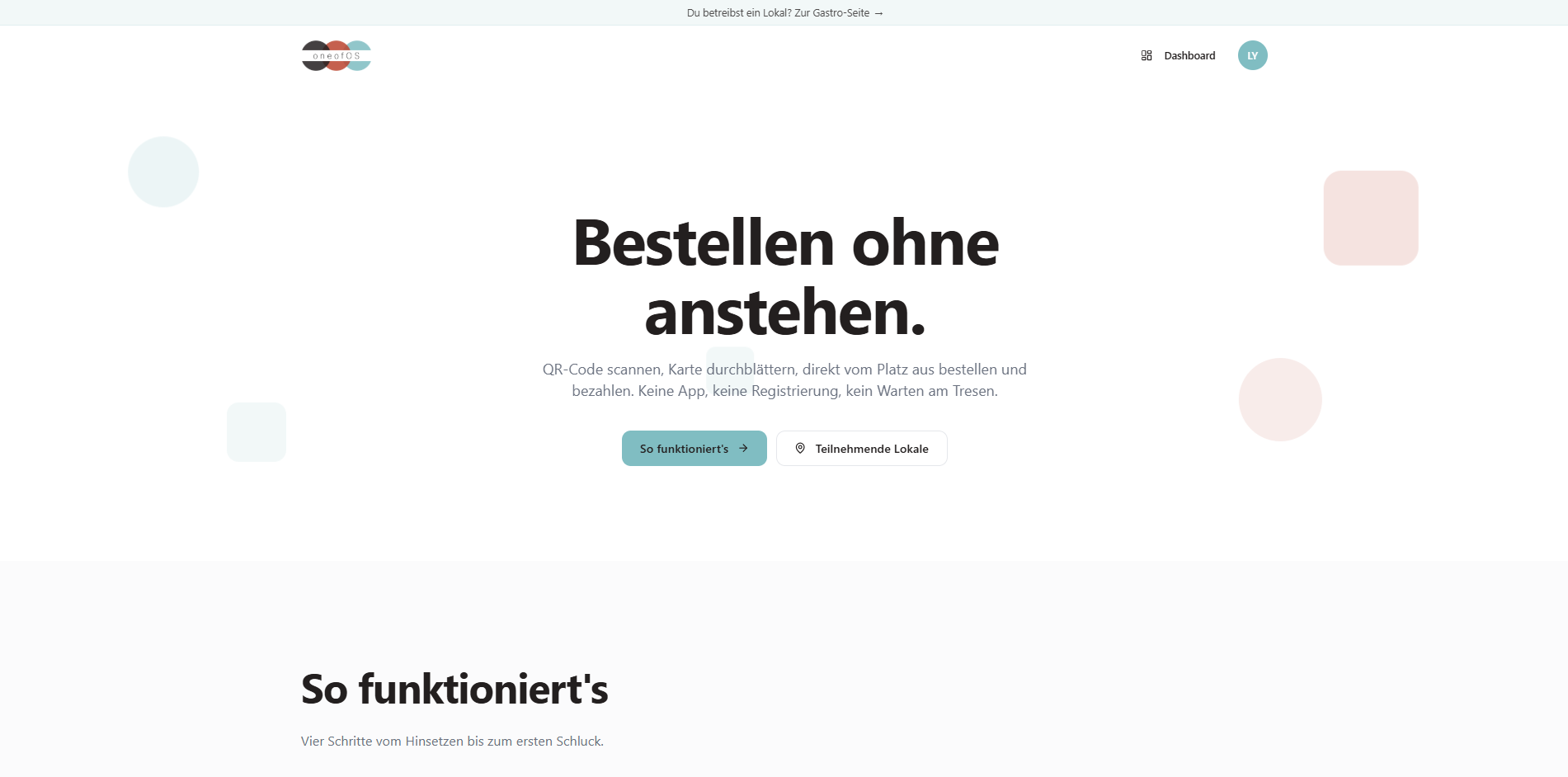 Vorschau der Webseite One of OS
